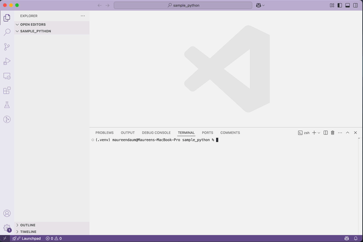 Configure Python environment in VSCode